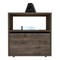 Tuhome Galanto Nightstand, One Open Shelf, One Cabinet, Dark Brown/Black MBW7946 - alternate 7
